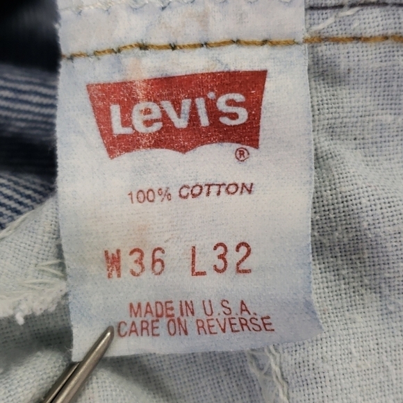 Vintage 80s Levi"s 515 Acid Wash Orange Tab USA Paper Tag 34x31 EUC - Picture 12 of 14